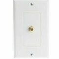 Swe-Tech 3C White Decora Wall Plate with F-pin Coupler, F-pin Female FWT200-253WH